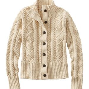 Women's Signature Cotton Fisherman Sweater, Short Cardigan